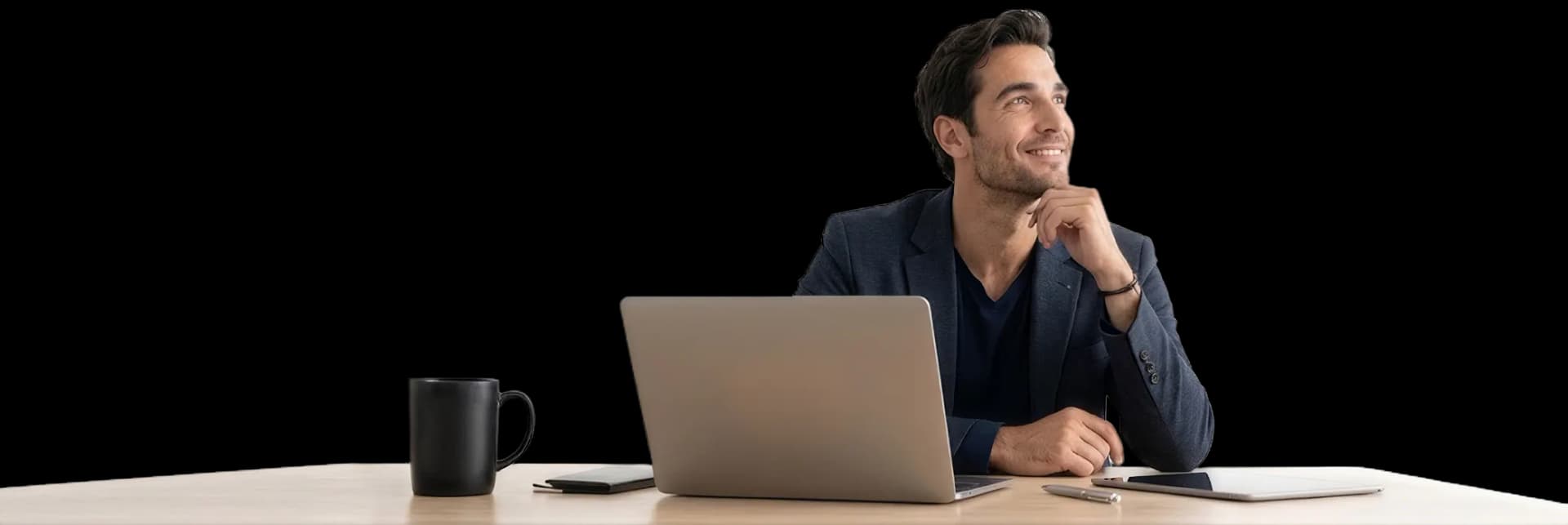 Professional at Desk