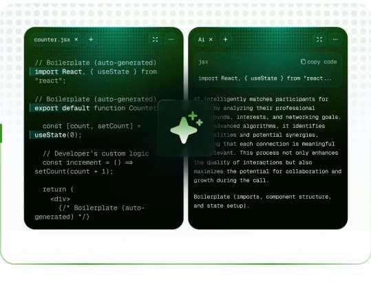 The matching engine analysing participant profiles to surface relevant people